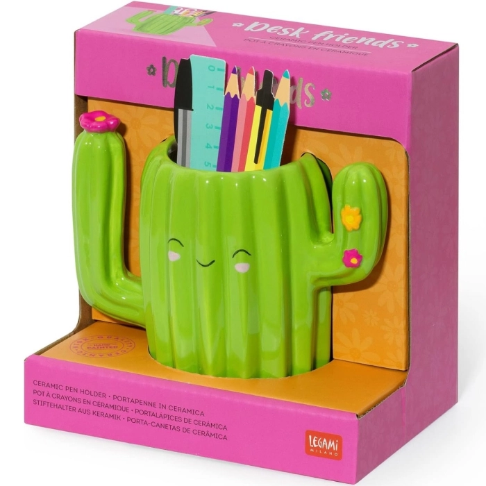 LEGAMI Portapenne In Ceramica - Desk Friends - Cactus a 12,99 €