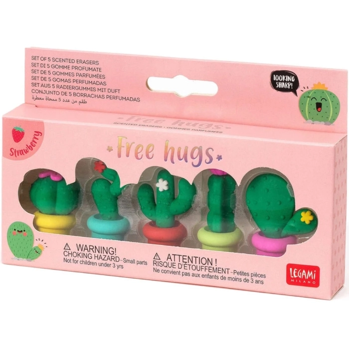 set di 5 gomme profumate - free hugs