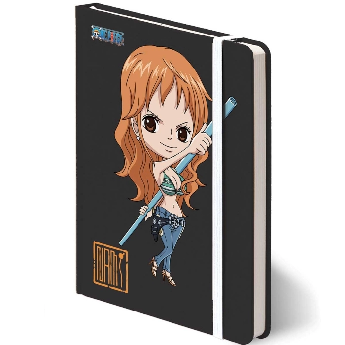 one piece taccuino con elastico 15x21cm - nami