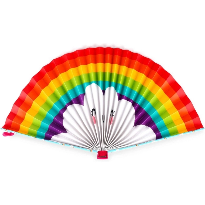 ventaglio pieghevole in carta - fiesta e siesta - rainbow
