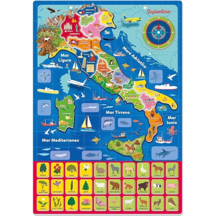 geo puzzle magnetico italia