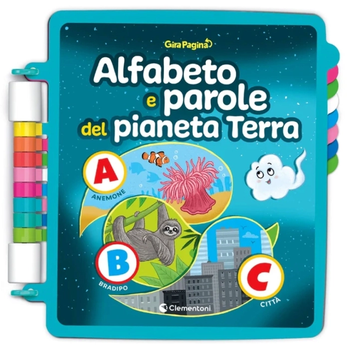 girapagina - libro interattivo gira pagina con lettura del testo - l'alfabeto del pianeta terra