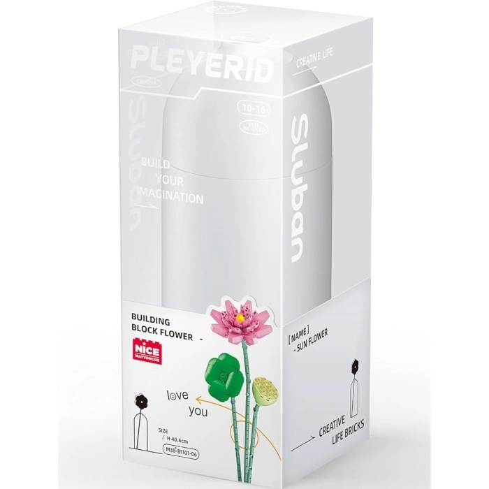 fiore di loto con vaso - 254 pezzi