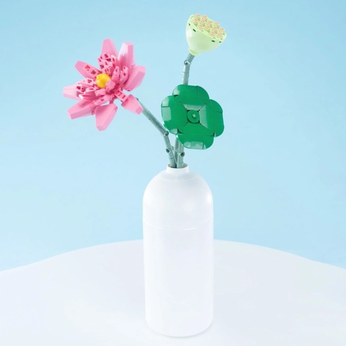 fiore di loto con vaso - 254 pezzi