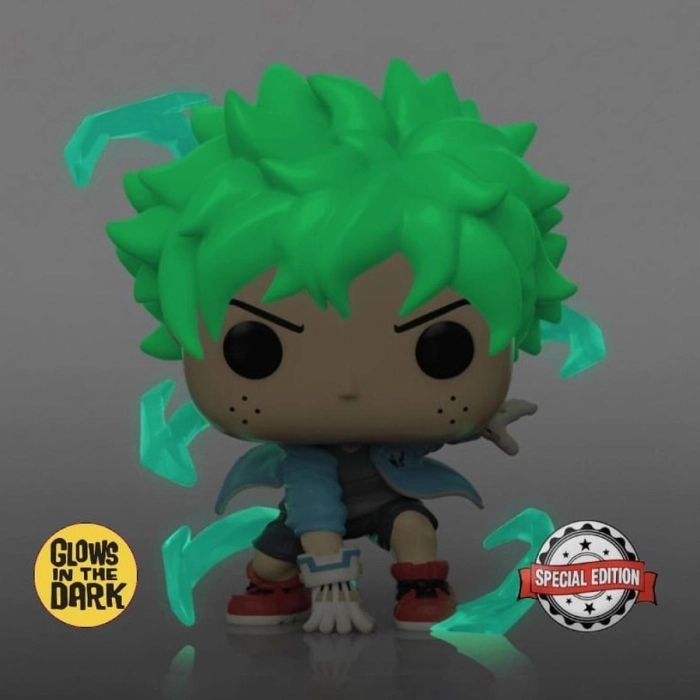 my hero academia - izuku midoriya 9cm - glows in the dark limited edition - funko pop 1140