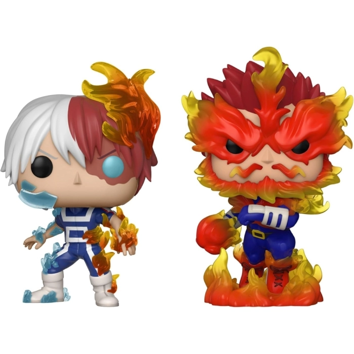 my hero academia - shoto todoroki e endevor 2-pack 9cm - funko pop 372/785