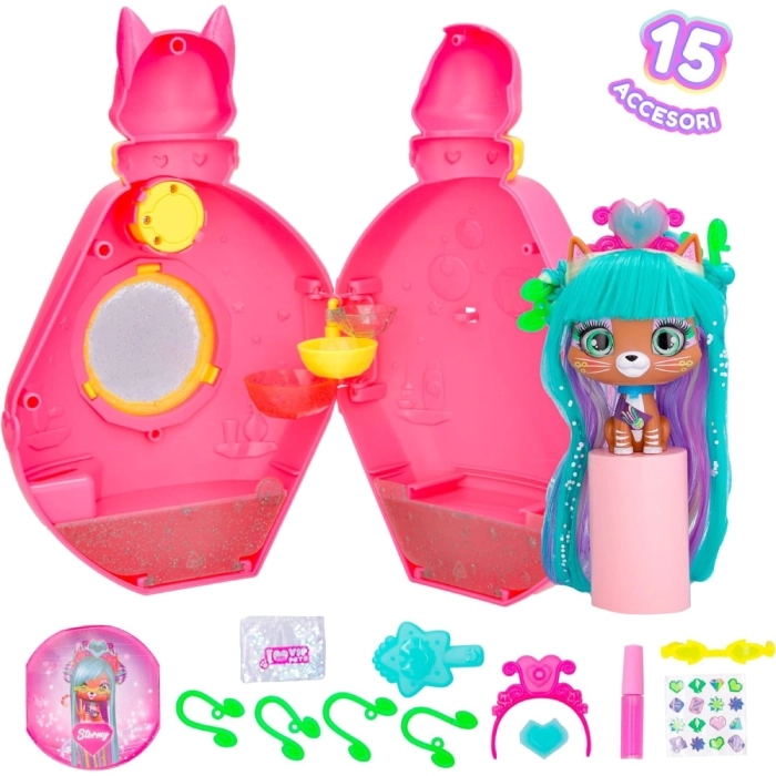 vip pets - cats - stormy - animaletto con lunghi capelli ed accessori