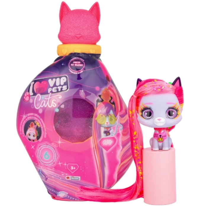 vip pets - cats - kitty - animaletto con lunghi capelli ed accessori