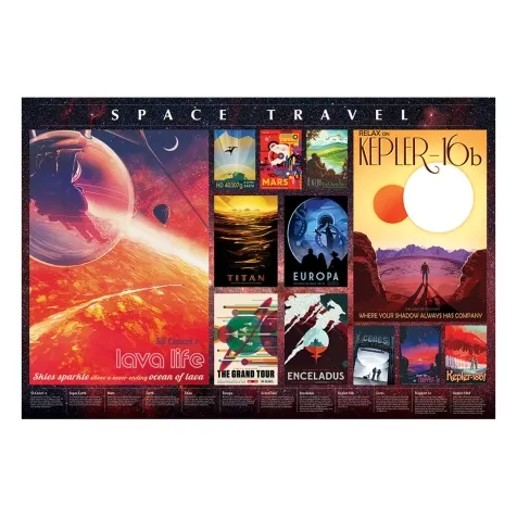 space travel posters - puzzle 2000 pezzi