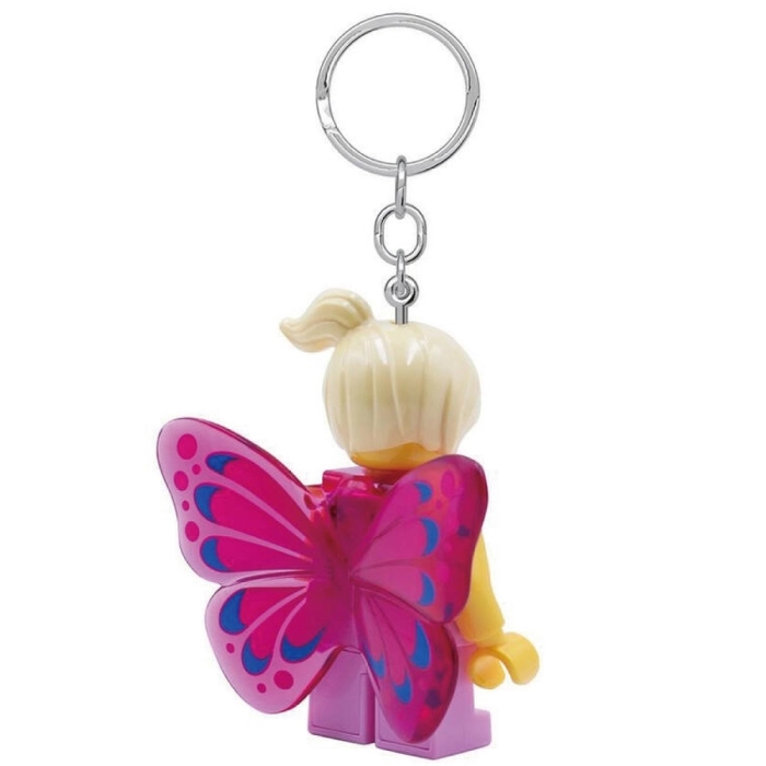 ke171h - ragazza farfalla - portachiavi con torcia led