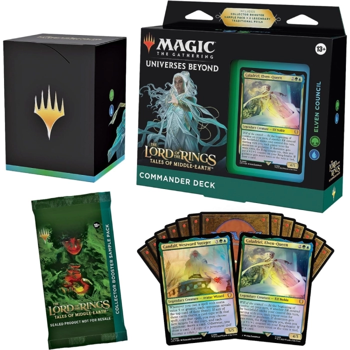 magic the gathering - universes beyond - the lord of the rings - tales of middle-earth - commander deck - elven council (eng)