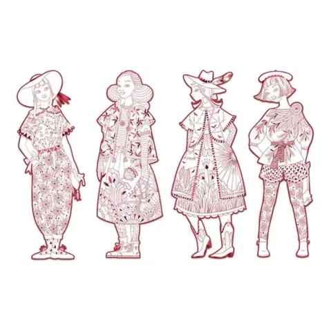 les demoiselles - fidor e le sue amiche - disegni da colorare
