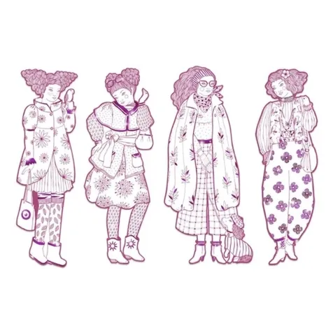 les demoiselles - rosemary e le sue amiche - disegni da colorare