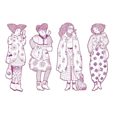 les demoiselles - rosemary e le sue amiche - disegni da colorare: 3
