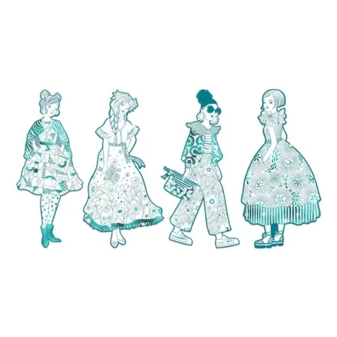 les demoiselles - rebekka e le sue amiche - disegni da colorare: 4