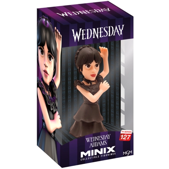 wednesday - mercoledi con vestito da ballo - tv series 127 - minix collectible figurines: 5