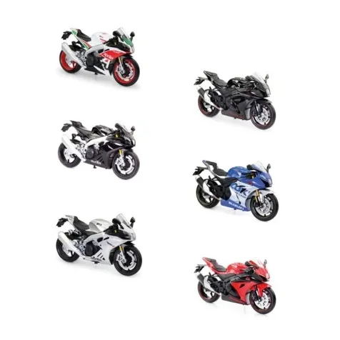 rmz moto - moto stradale 1:12 - assortimento aprilia e suzuki