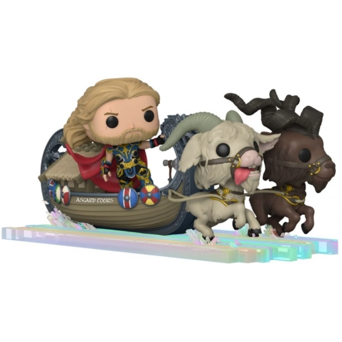 marvel: thor love and thunder - goat boat con thor, toothgrinder e toothgnasher - funko pop 290