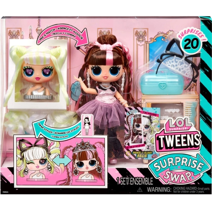 lol surprise tweens - surprise swap - bronze-2-blonde billie - fashion doll