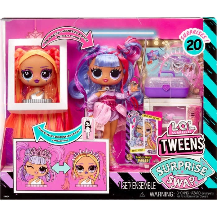 lol surprise tweens - surprise swap - buns-2-braids bailey - fashion doll