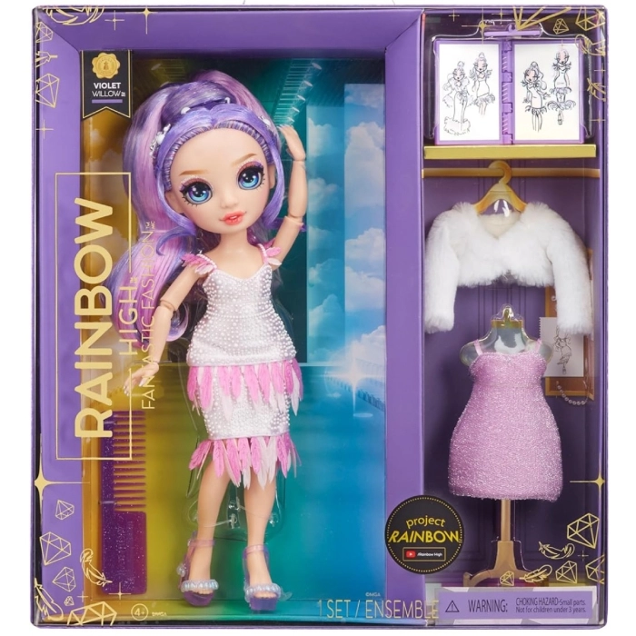 rainbow high - fantastic fashion - violet willow - fashion doll 30cm