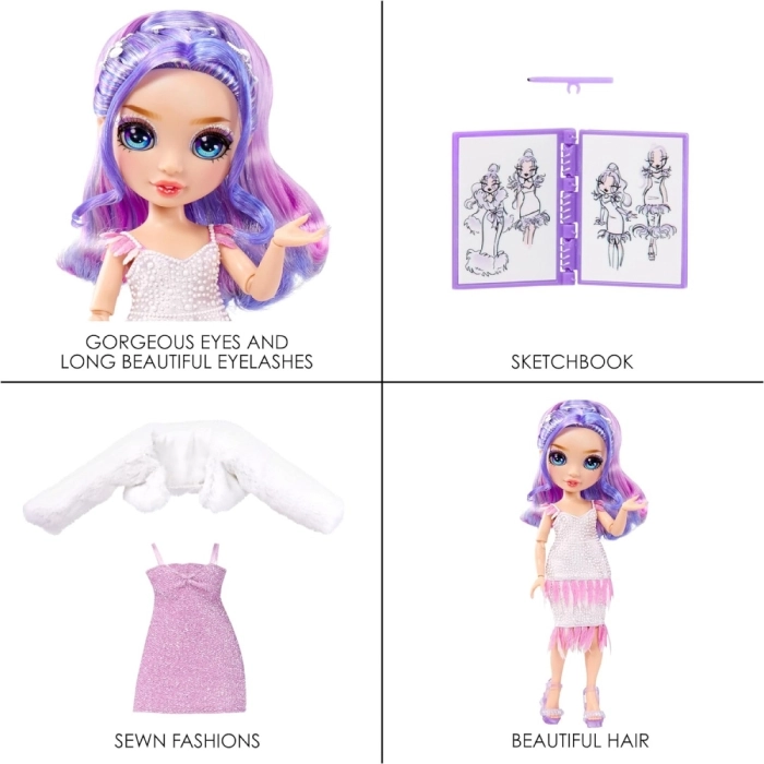 rainbow high - fantastic fashion - violet willow - fashion doll 30cm: 5