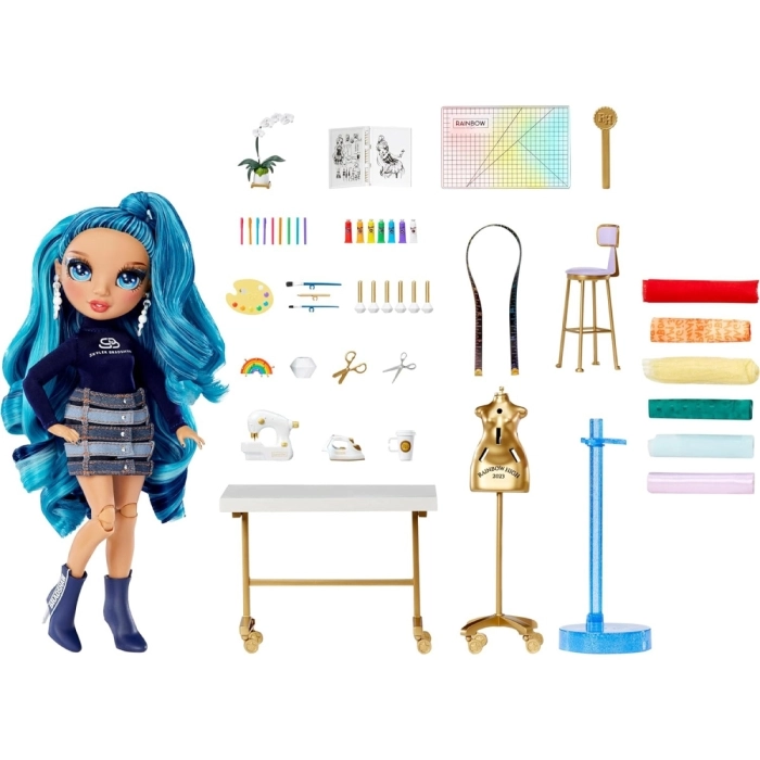 rainbow high - dream and design fashion studio - skyler bradshaw - fashion doll 28cm: 3