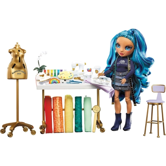 rainbow high - dream and design fashion studio - skyler bradshaw - fashion doll 28cm: 4