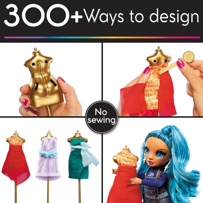 rainbow high - dream and design fashion studio - skyler bradshaw - fashion doll 28cm: 6