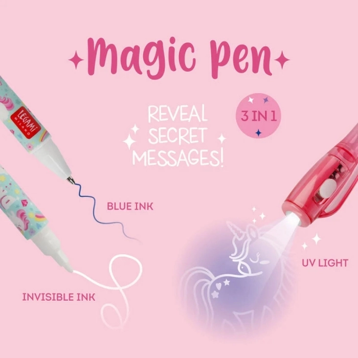 penna con inchiostro invisibile - magic pen - unicorno