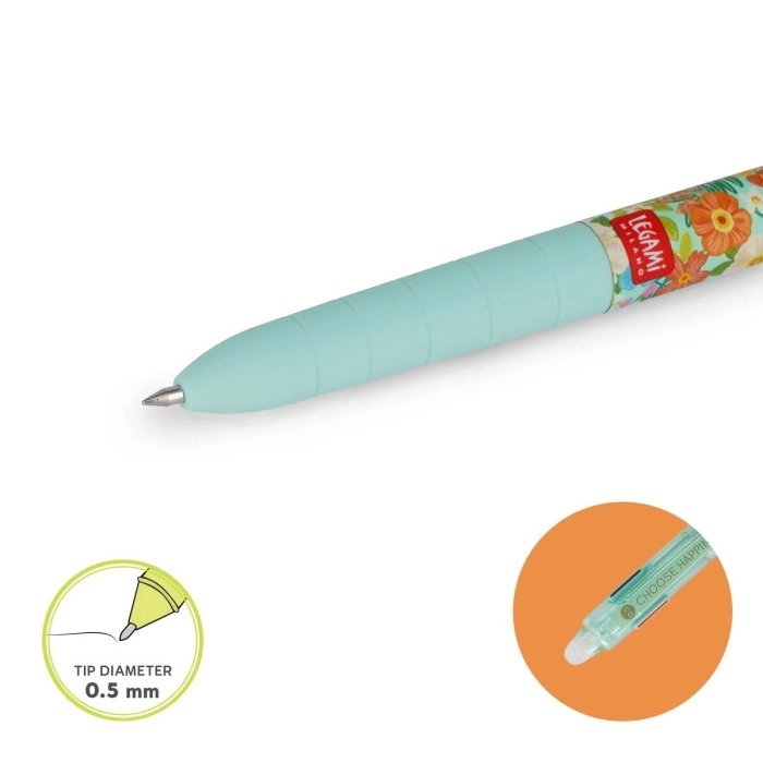 penna gel cancellabile 3 colori - pen makes mistake - flowers