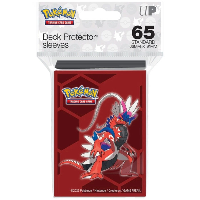 pokemon gcc - proteggi carte standard 65 bustine - koraidon