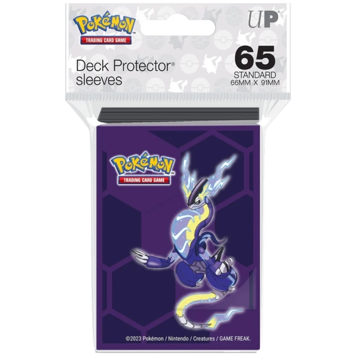 pokemon gcc - proteggi carte standard 65 bustine - miraidon