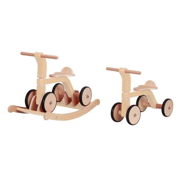 rocker-n-roller 2 in 1 - quadriciclo in legno con dondolo: 4
