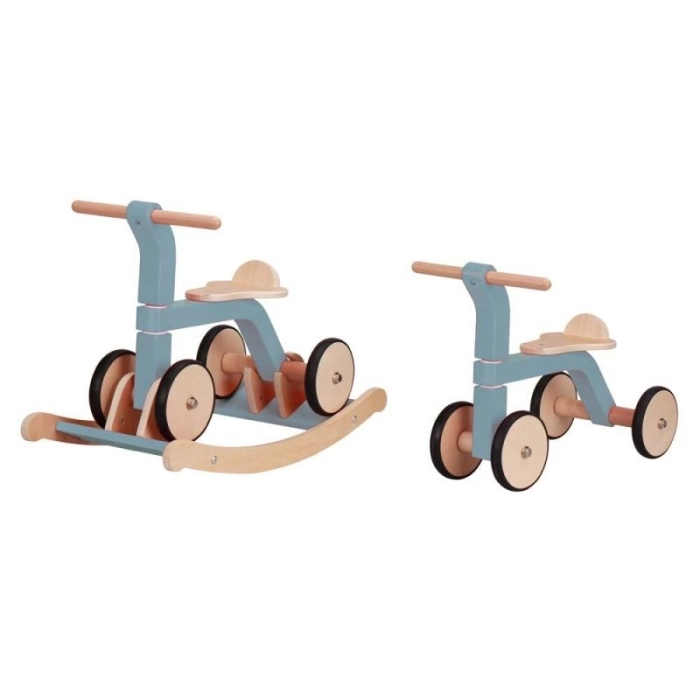 rocker-n-roller 2 in 1 - quadriciclo in legno con dondolo: 5