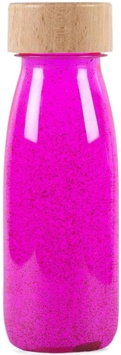 petit boum - bottiglia sensoriale - float pink fluo glow in the dark: 2