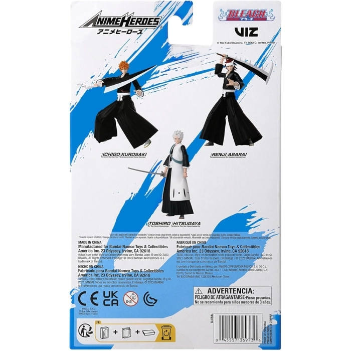 anime heroes - bleach - toshiro hitsugaya - personaggio 17cm
