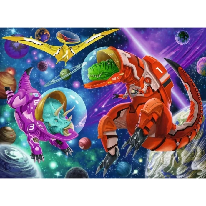 dinosauri spaziali - puzzle 200 xxl