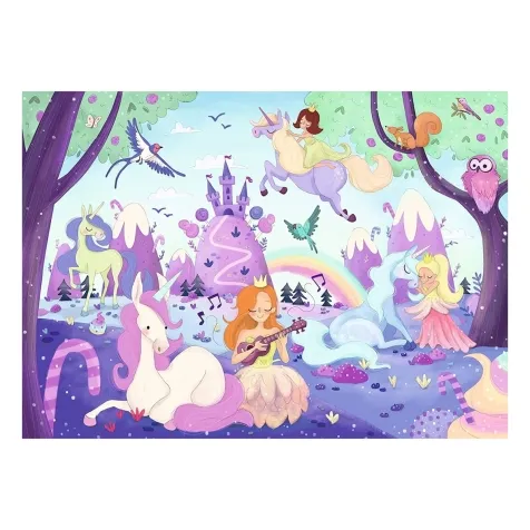 il magico mondo degli unicorni - puzzle da pavimento 24 pezzi