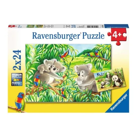 dolci koala e panda - puzzle 2x24 pezzi