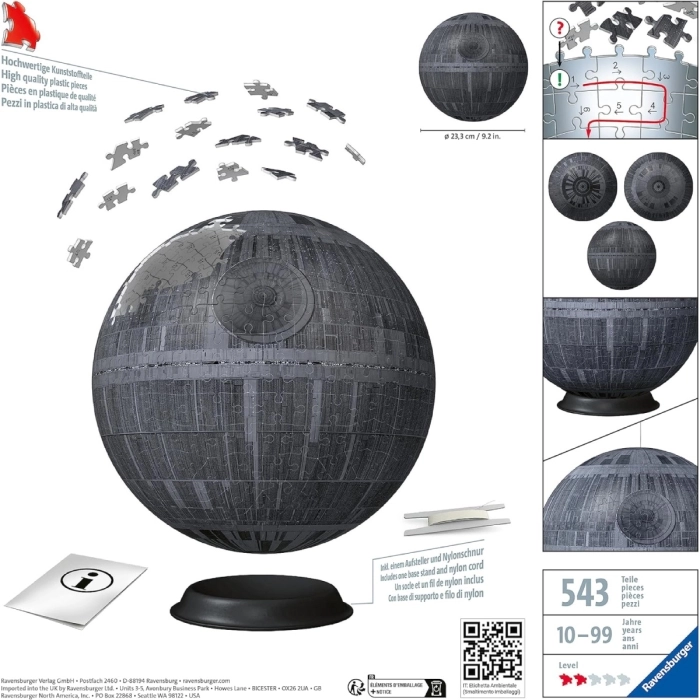 star wars - la morte nera - puzzle 3d