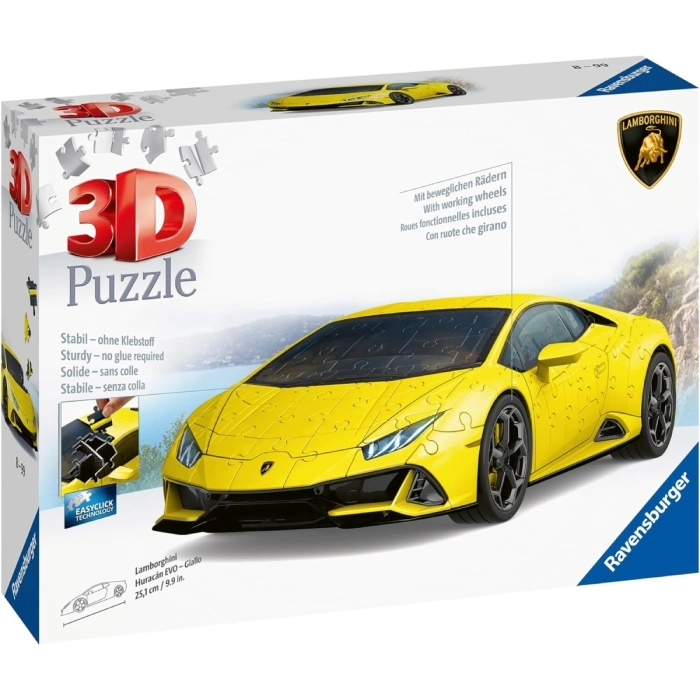 lamborghini huracan evo - giallo - puzzle 3d