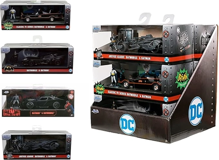 batman & batmobile - 1:32 die cast - modello assortito