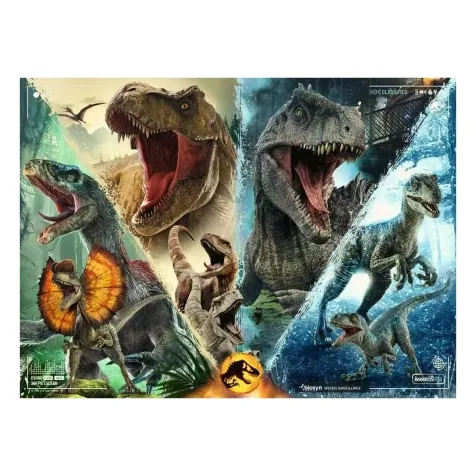 jurassic world: specie di dinosauro - puzzle 100 pezzi xxl