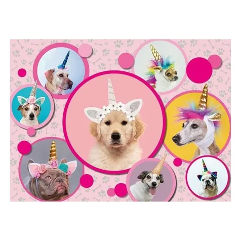 cagnolini unicorno - puzzle 300 pezzi xxl