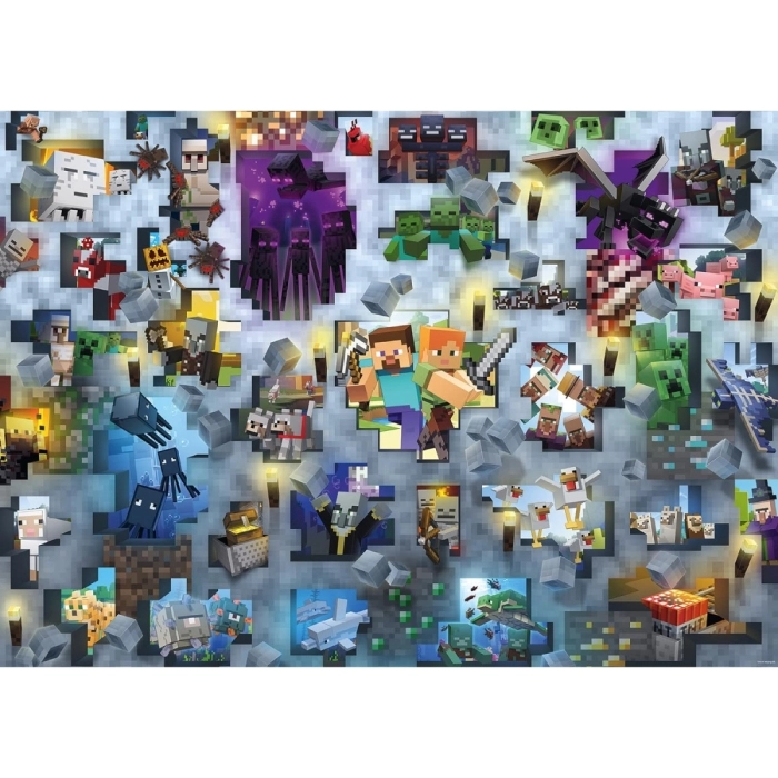 minecraft mobs - puzzle 1000 pezzi