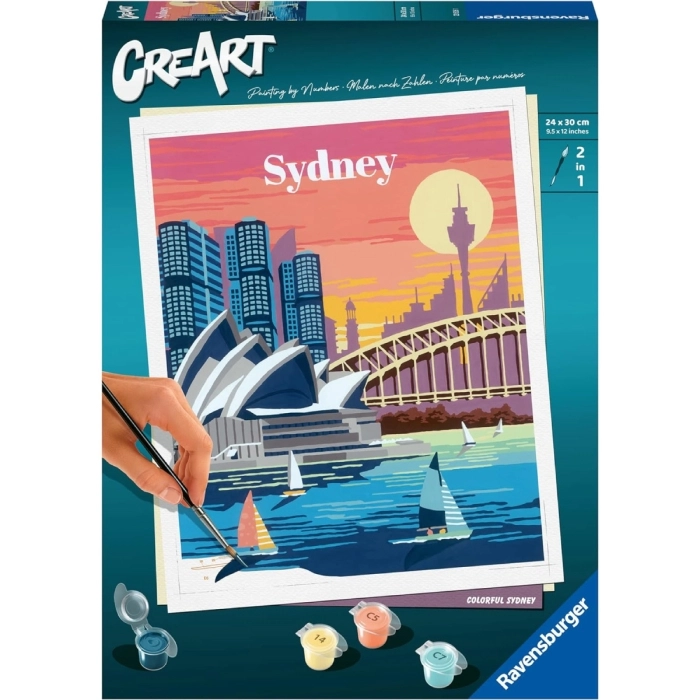 Ravensburger - CreArt City: Sydney, Kit per Dipingere con i Numeri,  Contiene Tavola Prestampata 24x30 cm, Pennello, Colori e Accessori, Gioco  Creativo e Relax per Adulti 14+ Anni  a 19,99 €