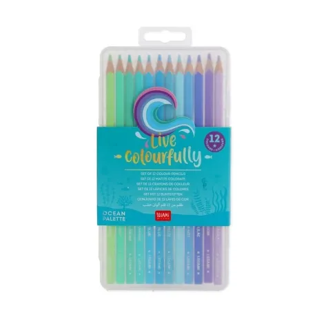 live colourfully - set di 12 pastelli ocean palette