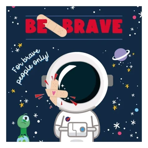 be brave - set di 30 cerotti sagomati stampati - spazio