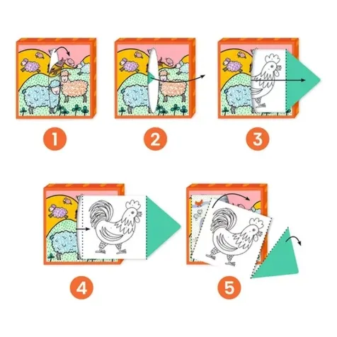 dispenser di disegni da colorare - fattoria: 2